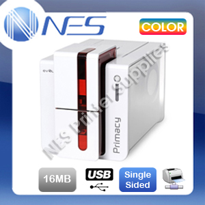 Evolis Primacy Single Sided USB Ethernet Colour ID Card RED Printer+Production Pack (P/N:E PR-S-FR)